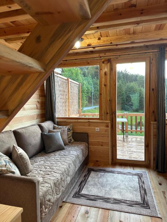 Enterijer brvnare Panda na Tari