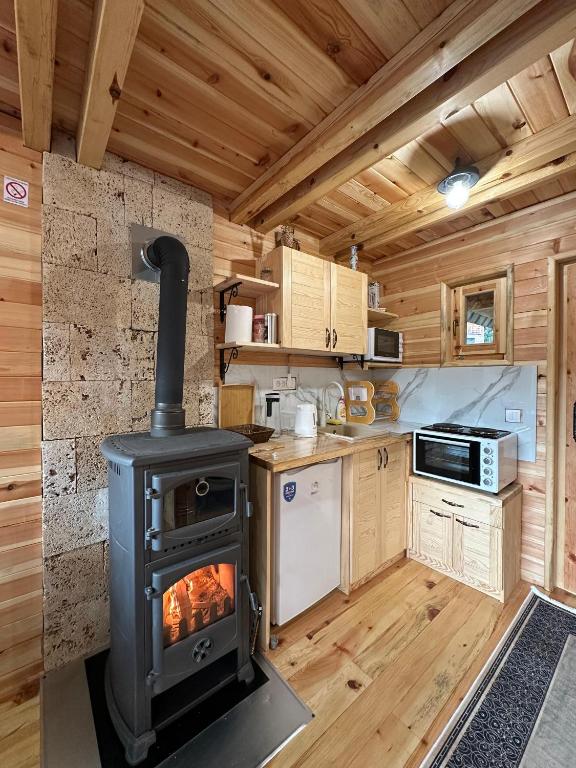 Enterijer brvnare Panda na Tari