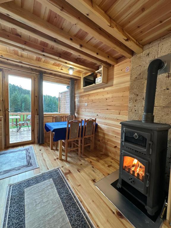 Enterijer brvnare Panda na Tari